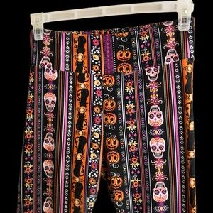 No Boundaries Halloween Leggings Pumpkins Cats Skeletons Jr. Size Large